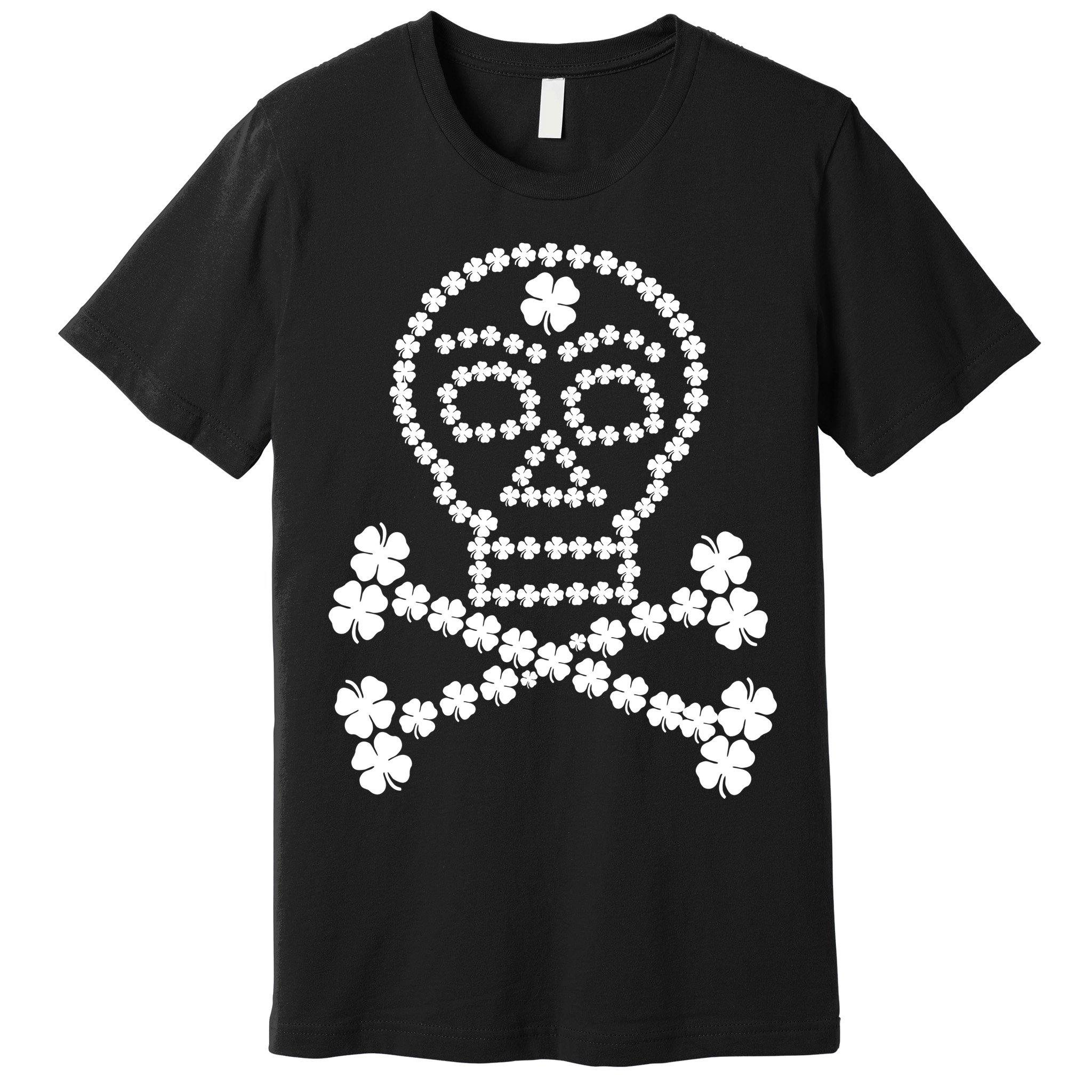 Clover Skull Crossbones St. Patricks Day Premium T-Shirt