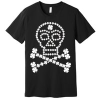 Clover Skull Crossbones St. Patricks Day Premium T-Shirt
