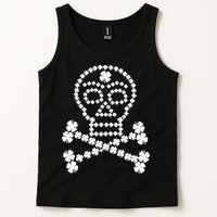 Clover Skull Crossbones St. Patricks Day Tank Top