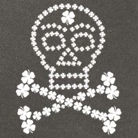Clover Skull Crossbones St. Patricks Day Cotton Canvas Backpack