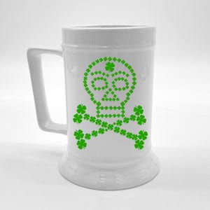 Clover Skull Crossbones St. Patricks Day Beer Stein