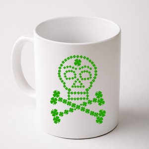 Clover Skull Crossbones St. Patricks Day Coffee Mug