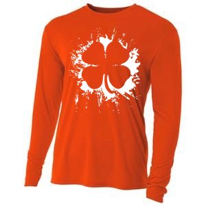 Cloverleaf Trace Splatter St. Patrick's Day Cooling Performance Long Sleeve Crew