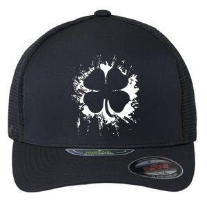 Cloverleaf Trace Splatter St. Patrick's Day Flexfit Unipanel Trucker Cap