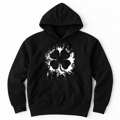 Cloverleaf Trace Splatter St. Patrick's Day Hoodie