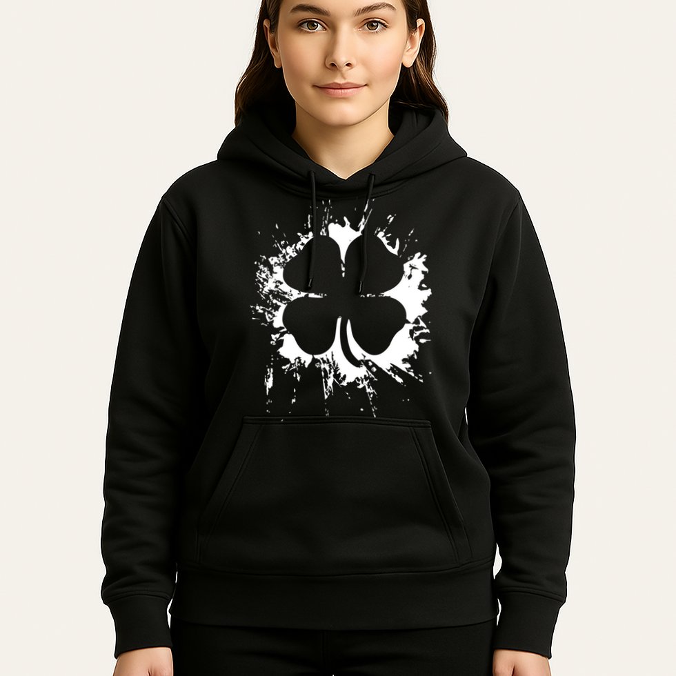 Cloverleaf Trace Splatter St. Patrick's Day Hoodie