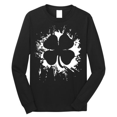 Cloverleaf Trace Splatter St. Patrick's Day Long Sleeve Shirt