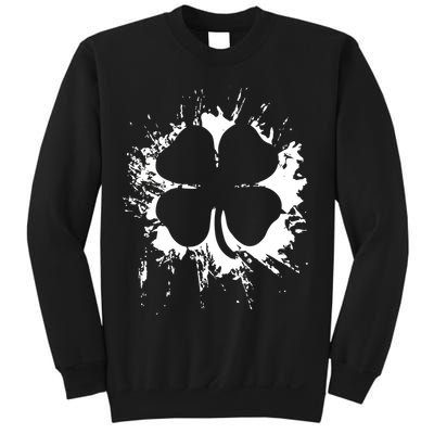 Cloverleaf Trace Splatter St. Patrick's Day Sweatshirt