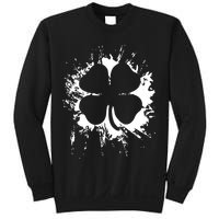 Cloverleaf Trace Splatter St. Patrick's Day Sweatshirt