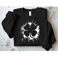 Cloverleaf Trace Splatter St. Patrick's Day Sweatshirt