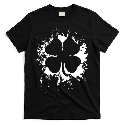 Cloverleaf Trace Splatter St. Patrick's Day T-Shirt