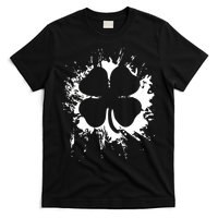 Cloverleaf Trace Splatter St. Patrick's Day T-Shirt