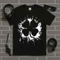 Cloverleaf Trace Splatter St. Patrick's Day T-Shirt