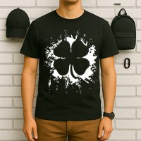 Cloverleaf Trace Splatter St. Patrick's Day T-Shirt