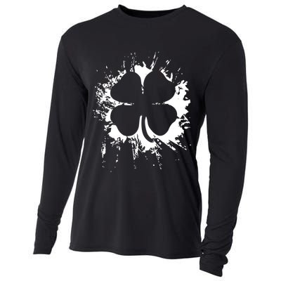 Cloverleaf Trace Splatter St. Patrick's Day Cooling Performance Long Sleeve Crew