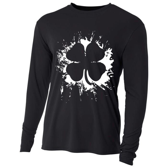Cloverleaf Trace Splatter St. Patrick's Day Cooling Performance Long Sleeve Crew