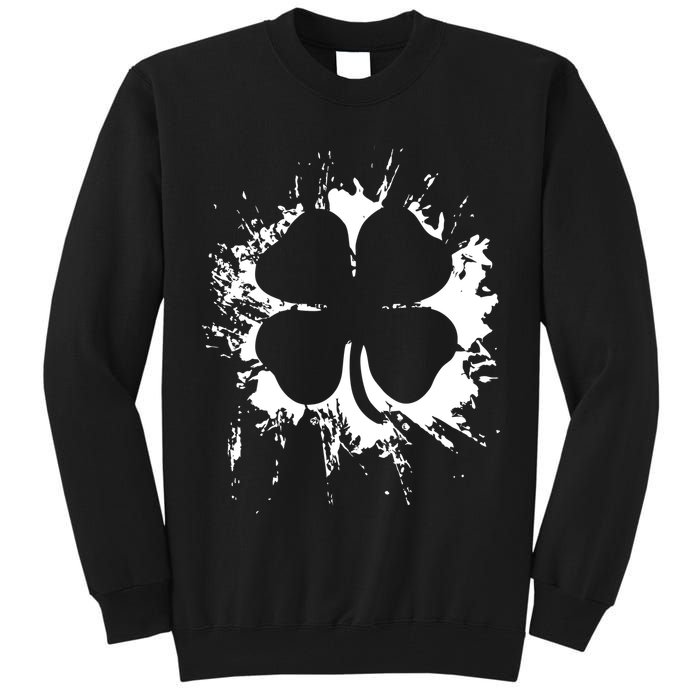Cloverleaf Trace Splatter St. Patrick's Day Tall Sweatshirt