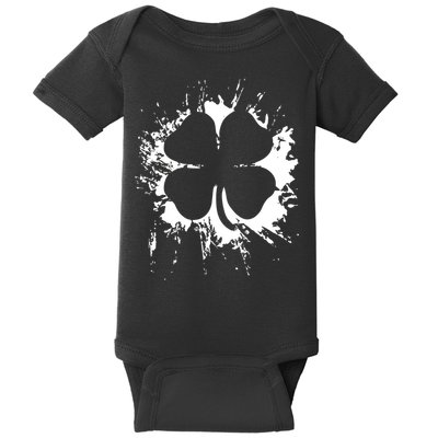 Cloverleaf Trace Splatter St. Patrick's Day Baby Bodysuit