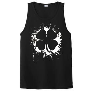 Cloverleaf Trace Splatter St. Patrick's Day PosiCharge Competitor Tank