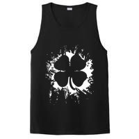 Cloverleaf Trace Splatter St. Patrick's Day PosiCharge Competitor Tank