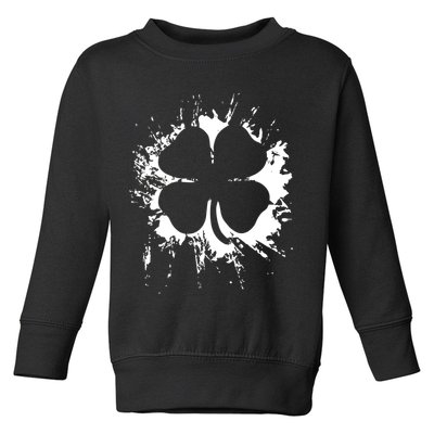 Cloverleaf Trace Splatter St. Patrick's Day Toddler Sweatshirt