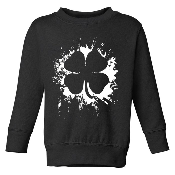 Cloverleaf Trace Splatter St. Patrick's Day Toddler Sweatshirt