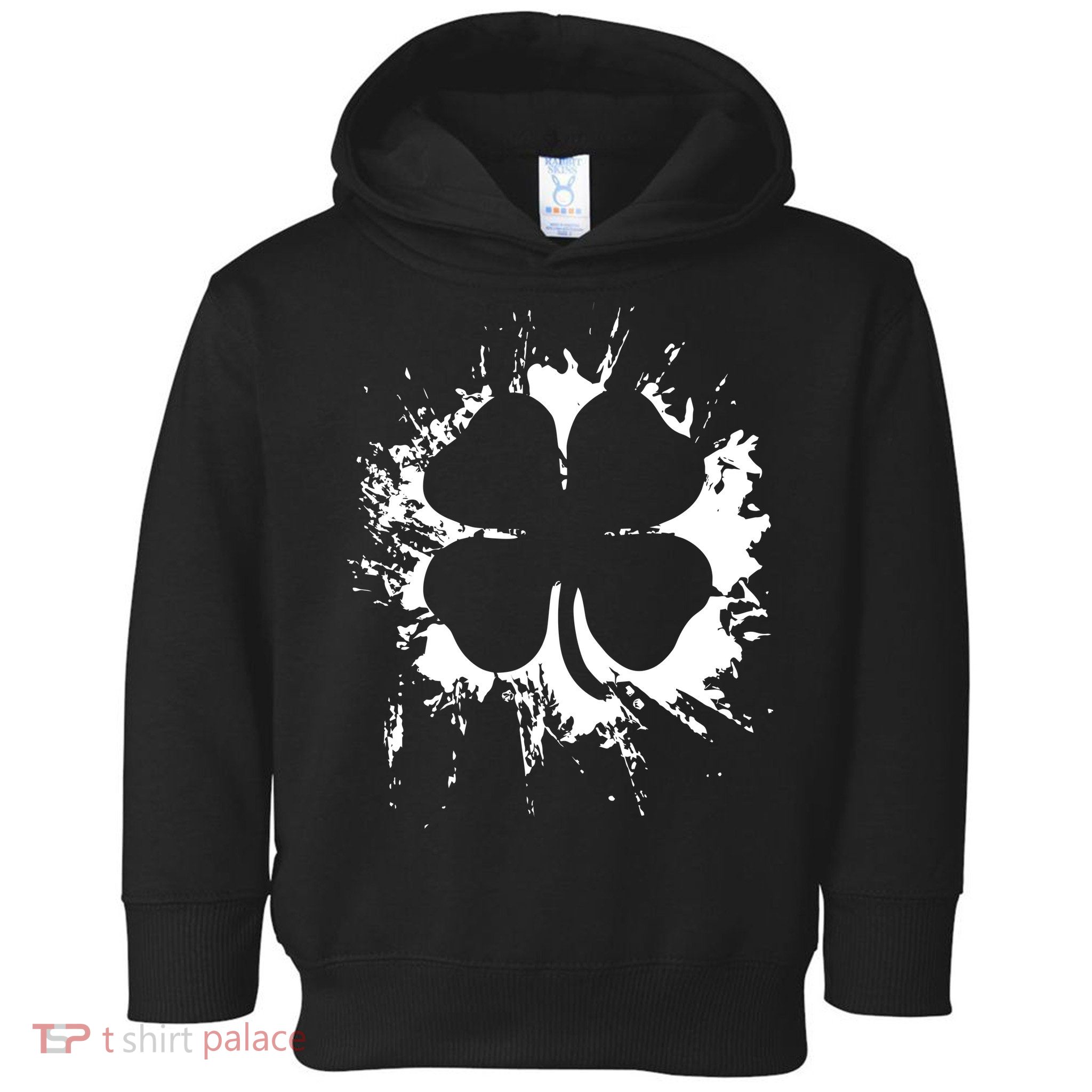 Cloverleaf Trace Splatter St. Patrick's Day Toddler Hoodie