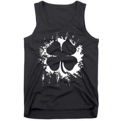 Cloverleaf Trace Splatter St. Patrick's Day Tank Top