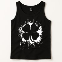 Cloverleaf Trace Splatter St. Patrick's Day Tank Top