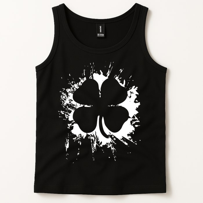 Cloverleaf Trace Splatter St. Patrick's Day Tank Top
