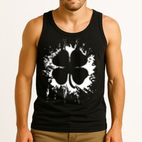 Cloverleaf Trace Splatter St. Patrick's Day Tank Top