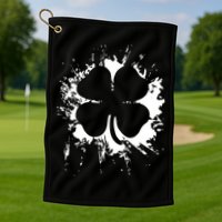 Cloverleaf Trace Splatter St. Patrick's Day Golf Towel