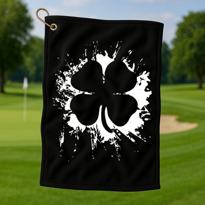 Cloverleaf Trace Splatter St. Patrick's Day Golf Towel