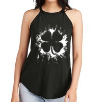 Cloverleaf Trace Splatter St. Patrick's Day Women's Perfect Tri Rocker Tank