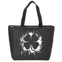 Cloverleaf Trace Splatter St. Patrick's Day Zip Tote Bag