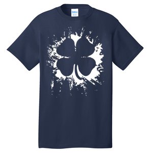 Cloverleaf Trace Splatter St. Patrick's Day Tall T-Shirt