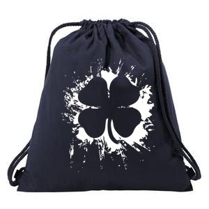 Cloverleaf Trace Splatter St. Patrick's Day Drawstring Bag