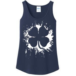 Cloverleaf Trace Splatter St. Patrick's Day Ladies Essential Tank