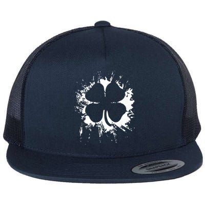 Cloverleaf Trace Splatter St. Patrick's Day Flat Bill Trucker Hat