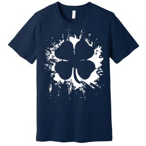 Cloverleaf Trace Splatter St. Patrick's Day Premium T-Shirt