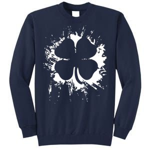 Cloverleaf Trace Splatter St. Patrick's Day Tall Sweatshirt