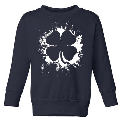 Cloverleaf Trace Splatter St. Patrick's Day Toddler Sweatshirt