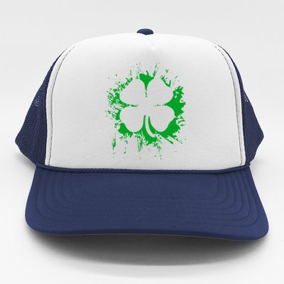 Cloverleaf Trace Splatter St. Patrick's Day Trucker Hat