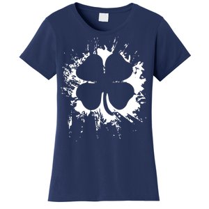 Cloverleaf Trace Splatter St. Patrick's Day Women's T-Shirt