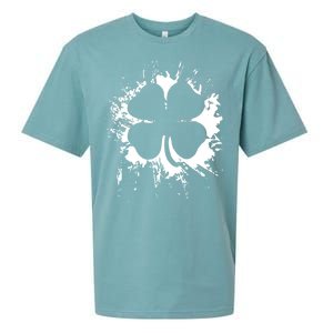 Cloverleaf Trace Splatter St. Patrick's Day Sueded Cloud Jersey T-Shirt