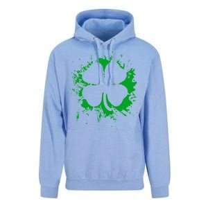 Cloverleaf Trace Splatter St. Patrick's Day Unisex Surf Hoodie