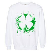 Cloverleaf Trace Splatter St. Patrick's Day Garment-Dyed Sweatshirt