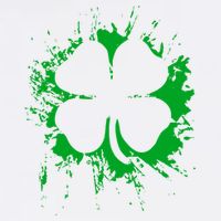 Cloverleaf Trace Splatter St. Patrick's Day Garment-Dyed Sweatshirt