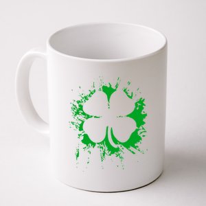 Cloverleaf Trace Splatter St. Patrick's Day Coffee Mug