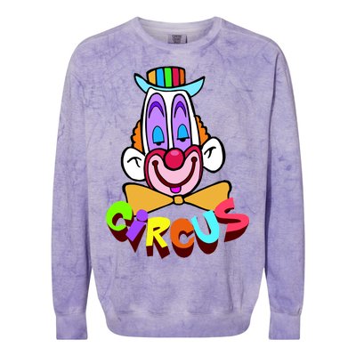 Clown Circus Face Funny Retro Colorblast Crewneck Sweatshirt